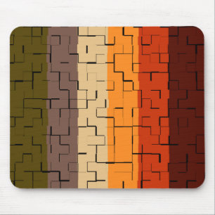 Fall Colour Abstract Stripes Mouse Mat