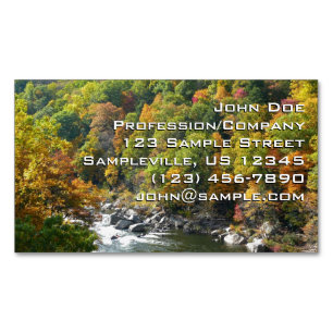 Fall Colour at Ohiopyle State Park Magnetic Business Card
