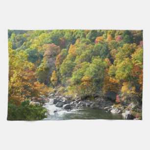 Fall Colour at Ohiopyle State Park Tea Towel