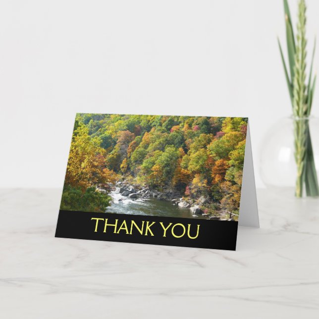 Fall Colour at Ohiopyle State Park Thank You Card (Front)