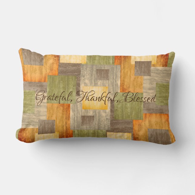 Fall Colour Blocks Lumbar Cushion (Front)