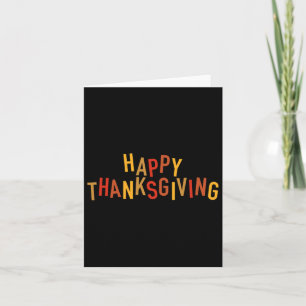 Fall Colour Cute Adorable Happy Thanksgiving Desig Card