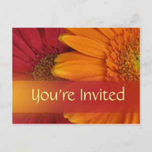 Fall colour invitation postcard