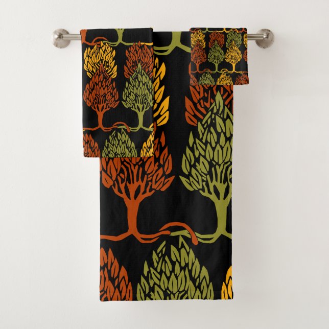 Fall Colour Trees Bath Towel Set (Insitu)