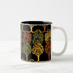 Fall Colour Trees Two-Tone Coffee Mug