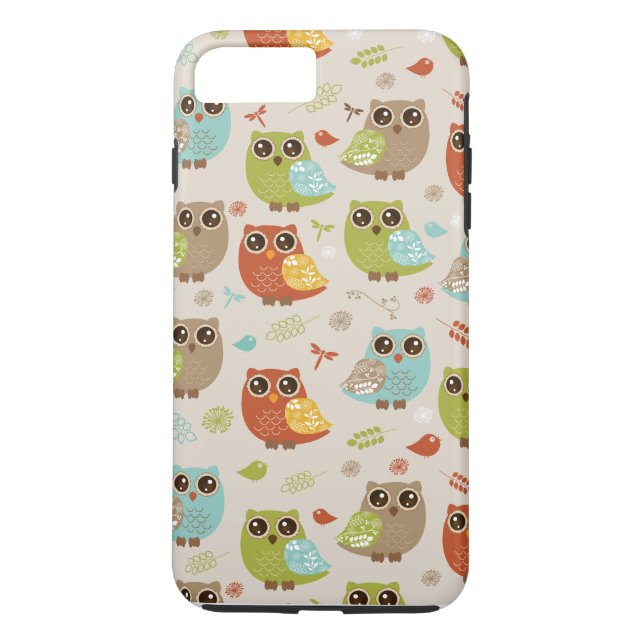 Fall Coloured Owl Pattern Case-Mate iPhone Case (Back)