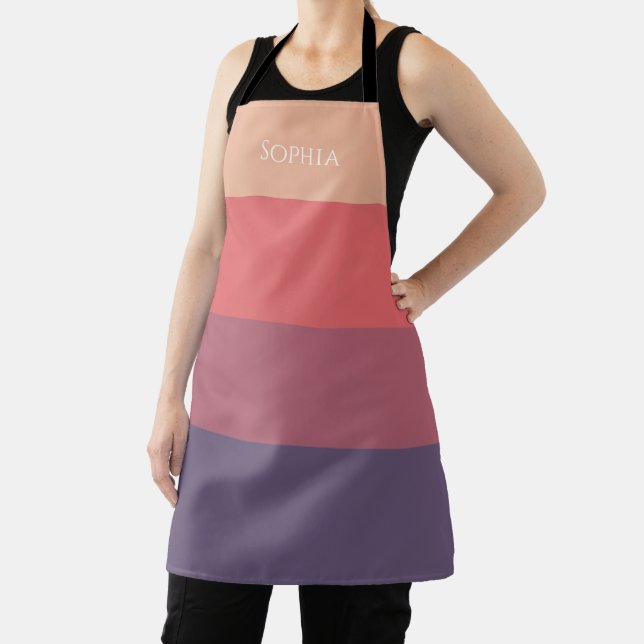 Fall Coloured Stripes- Apron (Insitu)
