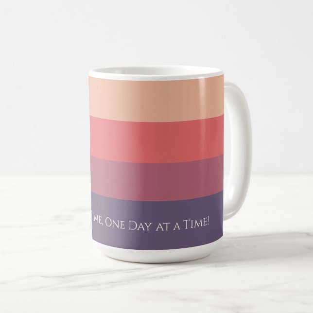 Fall Coloured Stripes-Motivational-Mug Coffee Mug (Front Right)