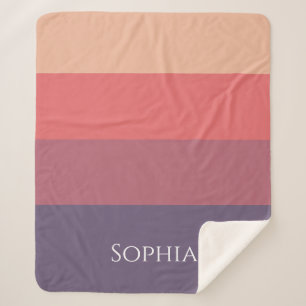 Fall Coloured Stripes- Sherpa Blanket