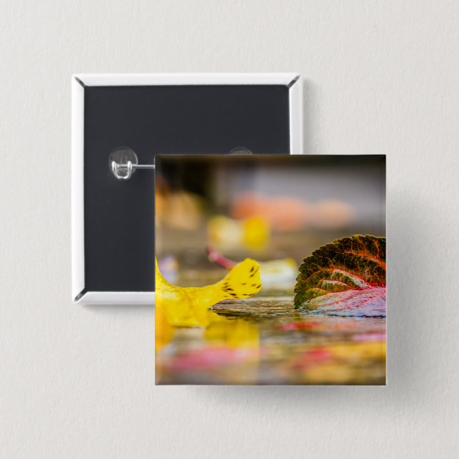 Fall colours 15 cm square badge (Front & Back)