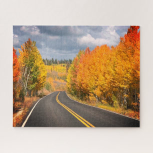 Fall Colours Along Northern Arizona Roadway Photo Jigsaw Puzzle