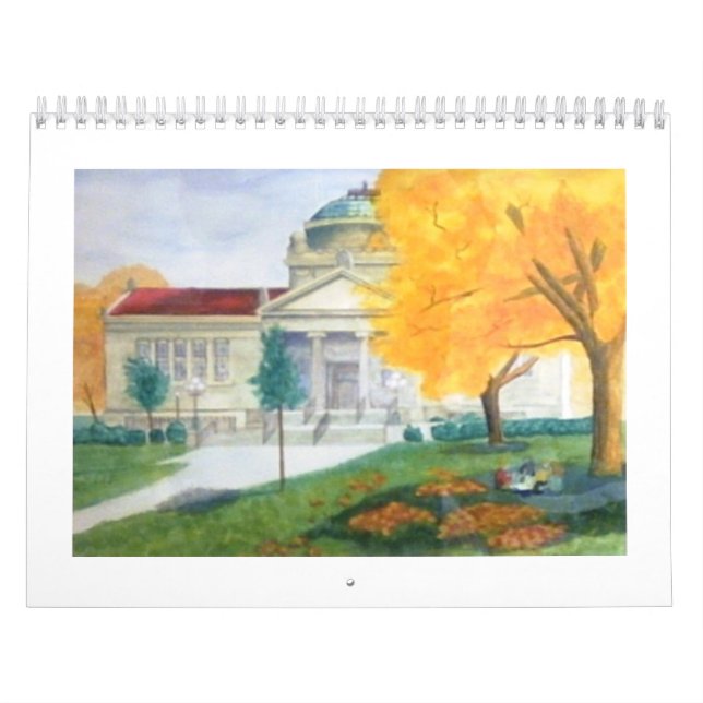fall colours at library park Kenosha Wisconsin Calendar (Cover)