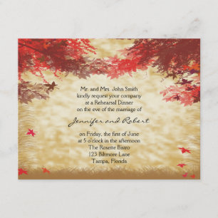Fall Colours: Burgundy and Red Branches Invitation