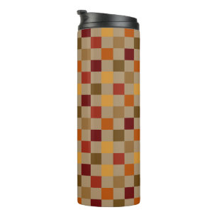 Fall Colours Chequered Thermal Tumbler