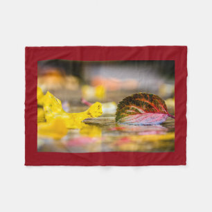 Fall colours fleece blanket