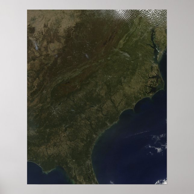 Fall colours in the southeastern United States Poster (Front)