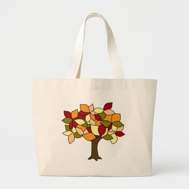 Fall Colours Large Tote Bag (Front)