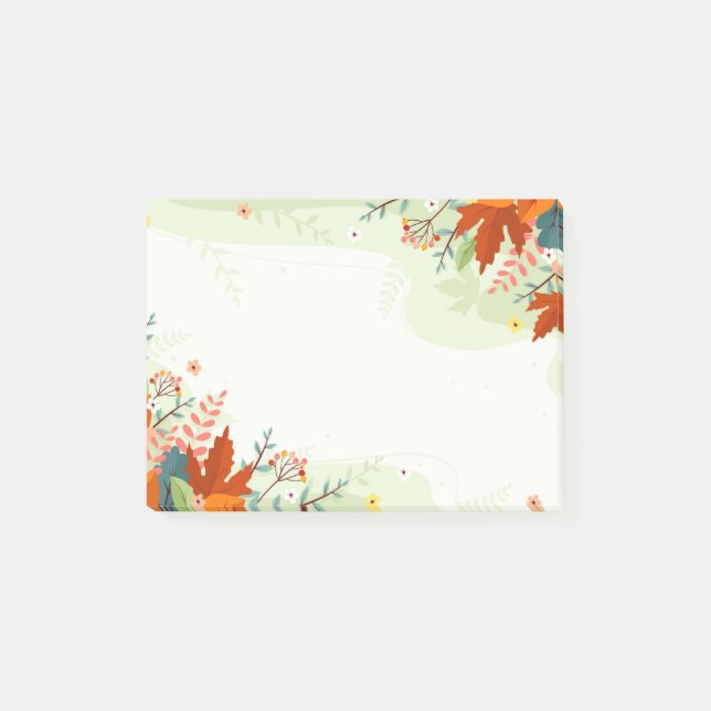 Fall Colours Leaves Post-It Notes (Front)