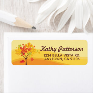 Fall Colours Leaves Return Address Label