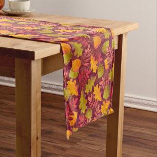 Fall Colours Leaves Table Runner