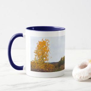 Fall Colours Lone Cottonwood Tree Impressionist Ar Mug