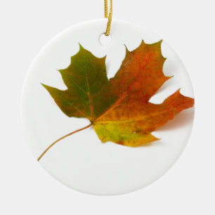 Fall Colours Maple Leaf Ceramic Tree Decoration