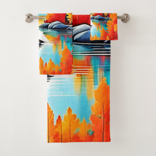 Fall Colours Mountain View Bath Towel Set