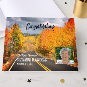 Fall Colours Northern Arizona Roadway Custom Photo Guest Book