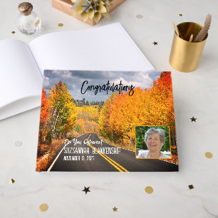 Fall Colours Northern Arizona Roadway Custom Photo Guest Book
