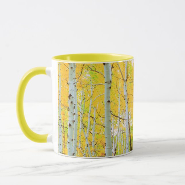 Fall colours of Aspen trees 1 Mug (Left)