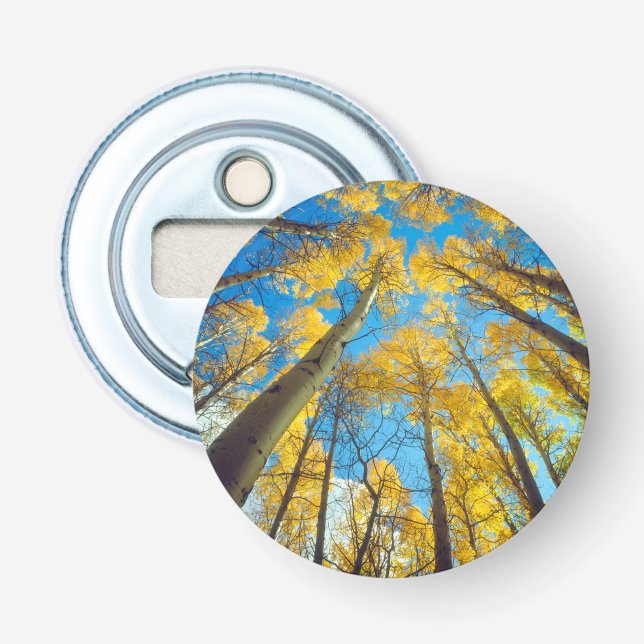 Fall colours of Aspen trees 2 Bottle Opener (Front)
