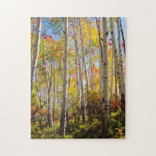 Fall colours of Aspen trees 5 Jigsaw Puzzle