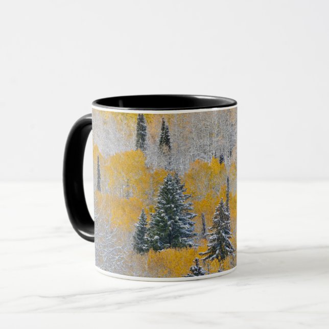 Fall Colours of Aspens & Fresh Snow Keebler Pass Mug (Front Left)
