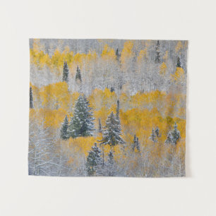 Fall Colours of Aspens & Fresh Snow Keebler Pass Tapestry