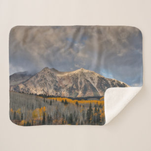 Fall Colours of Aspens, Keebler Pass Sherpa Blanket