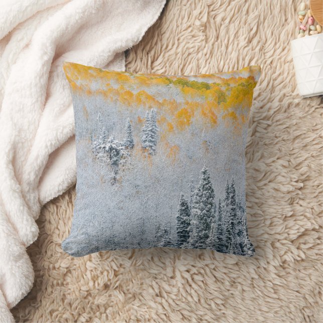 Fall Colours of Aspens | Rocky Mountains, Colorado Cushion (Blanket)