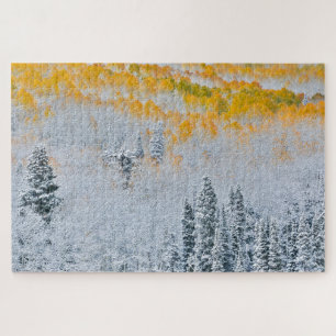 Fall Colours of Aspens   Rocky Mountains, Colorado Jigsaw Puzzle
