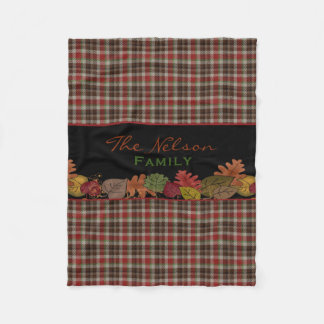 Fall Colours Personalised Fleece Blanket