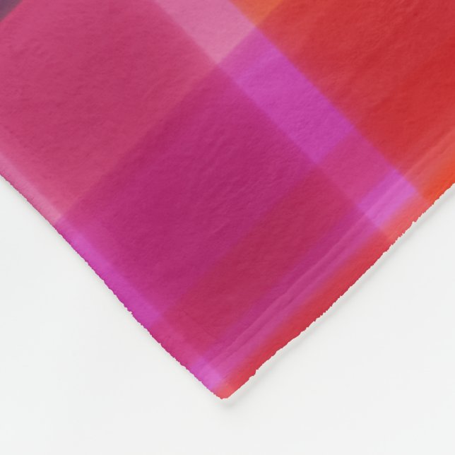 Fall Colours Plaid Fleece Blanket (Corner)