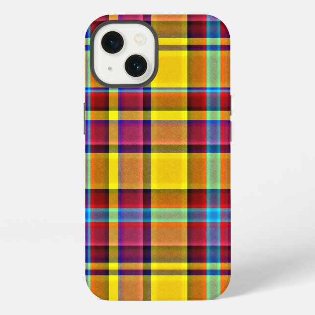 Fall Colours Plaid Tartan iPhone Case (Back)