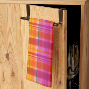 Fall Colours Plaid Tea Towel