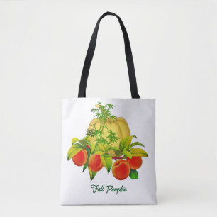Fall Colours Pumpkin Red Apple Trendy Shopping Tot Tote Bag