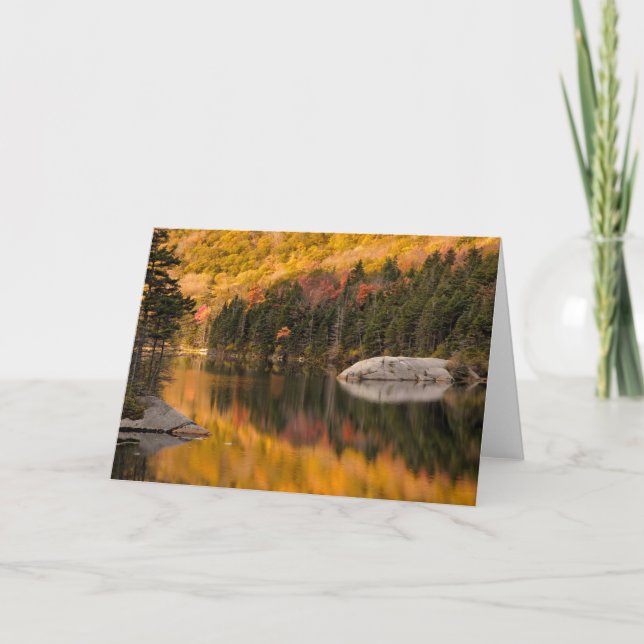 Fall Colours Reflected on Beaver Pond Card (Front)
