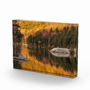 Fall Colours Reflected on Beaver Pond Photo Block