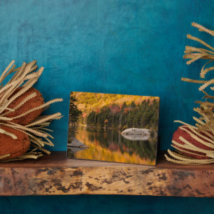 Fall Colours Reflected on Beaver Pond Plaque