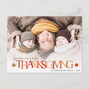 fall colours Thanksgiving photo Postcard