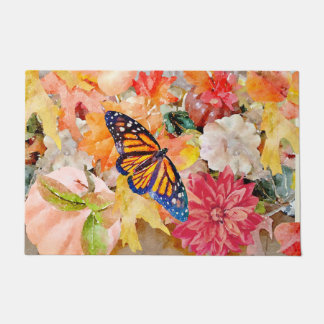 Fall Colours  & Treasures With Monarch Butterfly D Doormat
