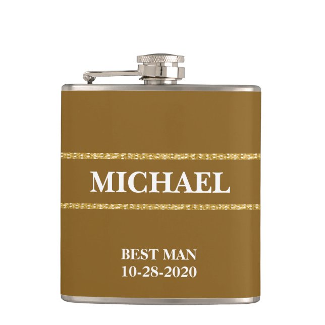 Fall Colours Wedding Flask (Front)