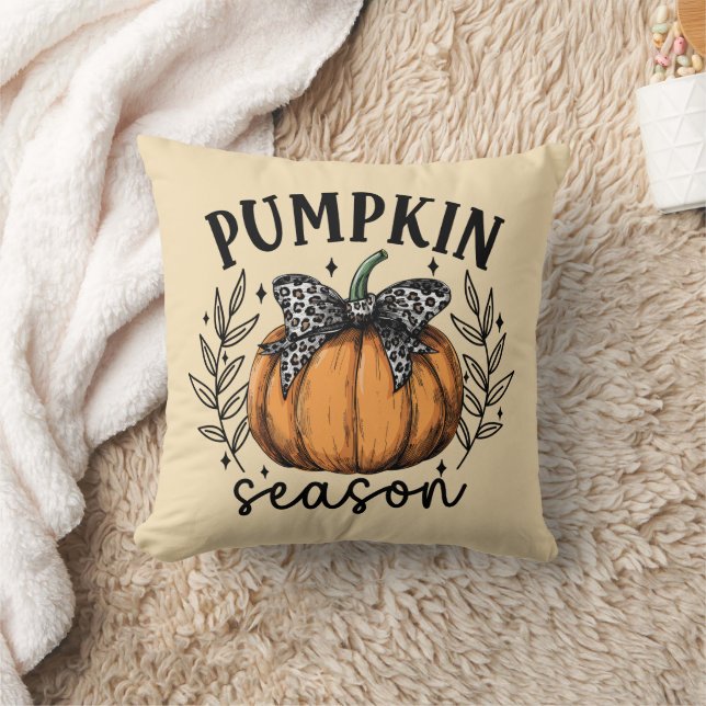 Fall Coquette Pumpkin Season Cushion (Blanket)