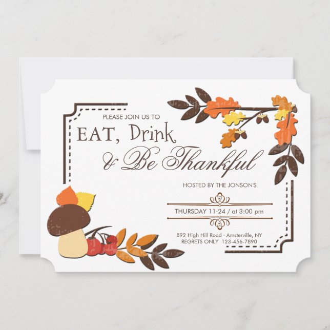 Fall Corners Invitation (Front)